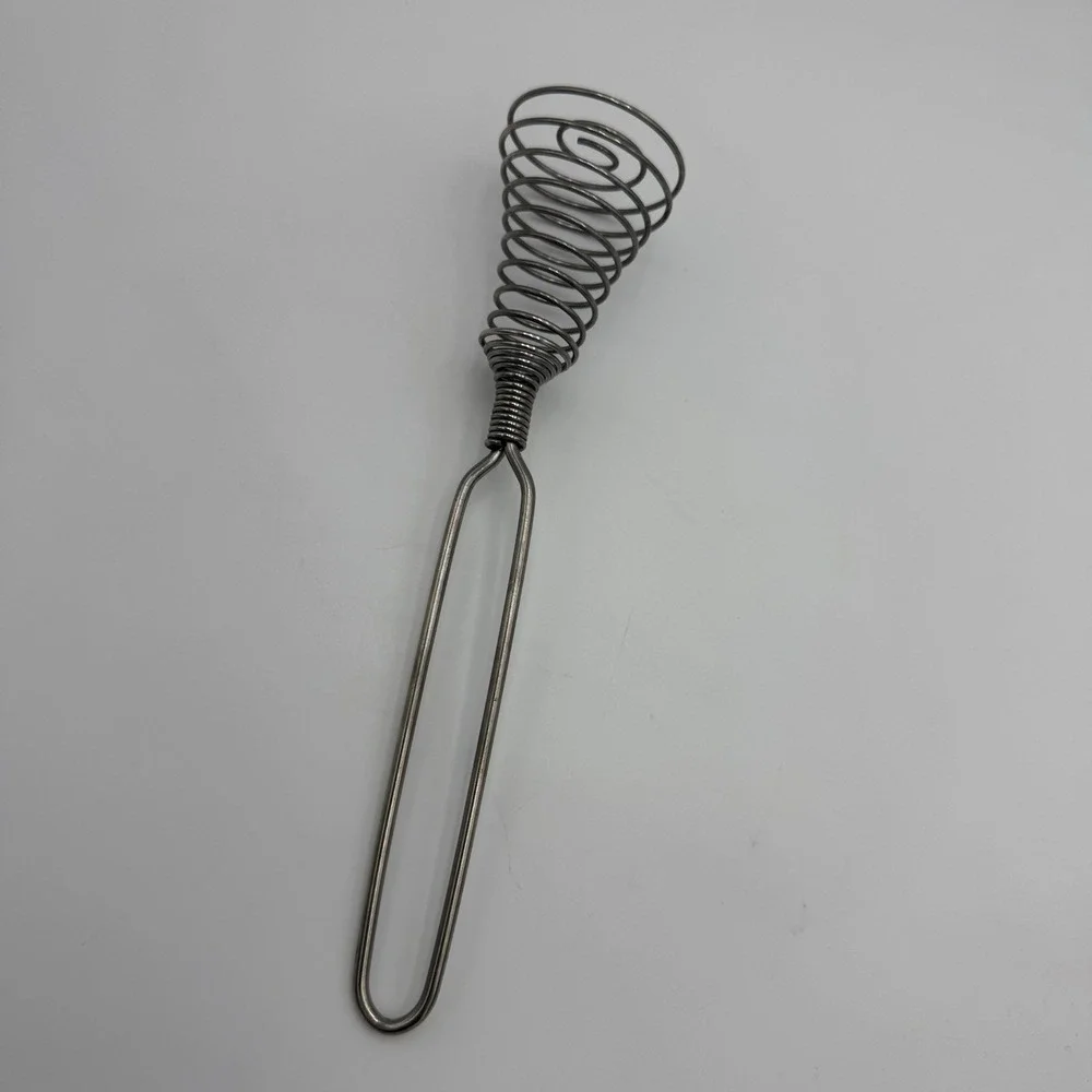 Vintage Stainless Steel Spiral Wire‎ Egg Whisk 9
